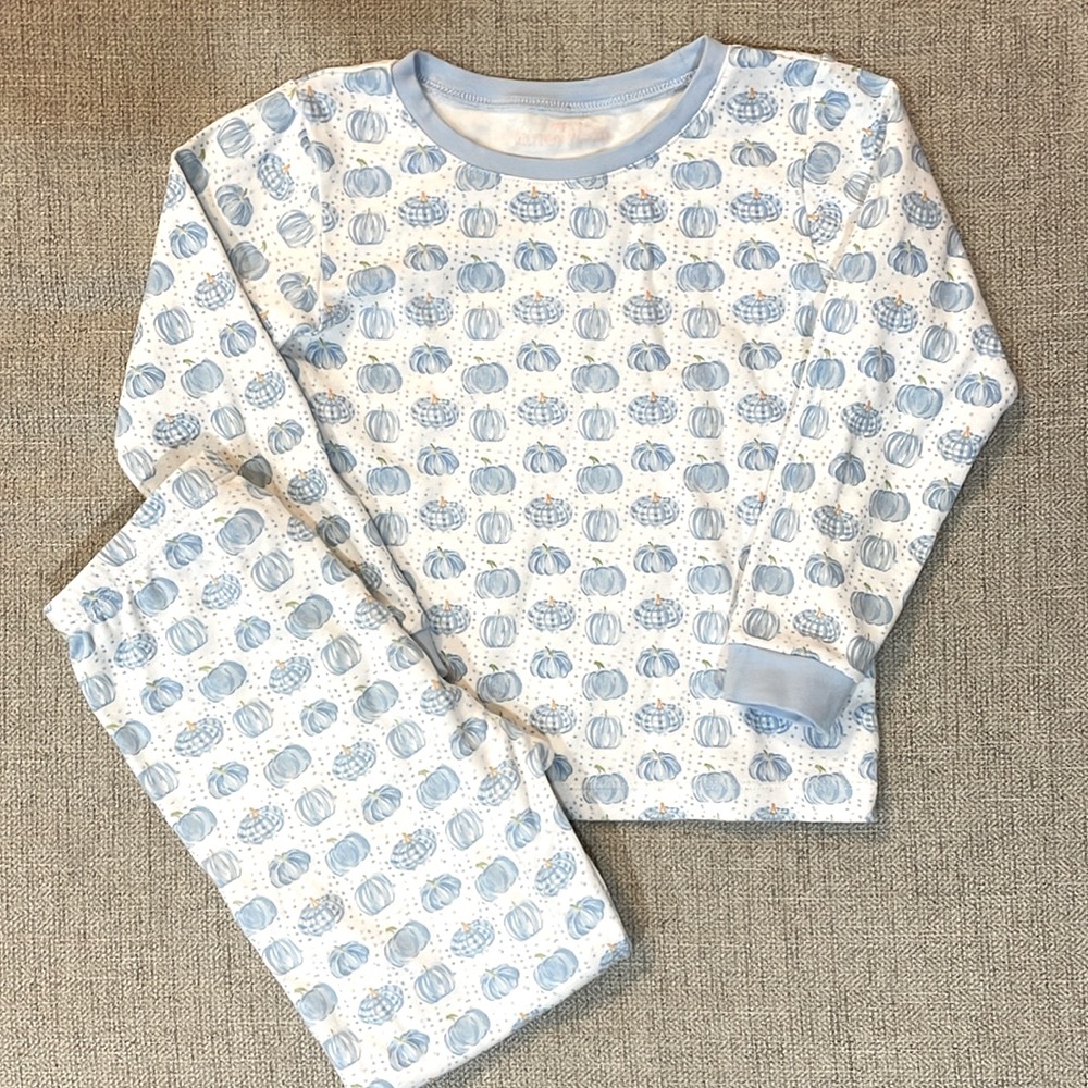 Pumpkin pajamas by James & Lottie, size 6